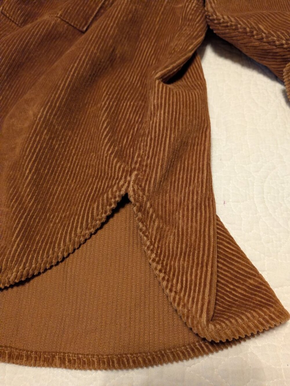 Gap Women's Oversized Corduroy Shirt Camel Tan Petite Med - Picture 6 of 13